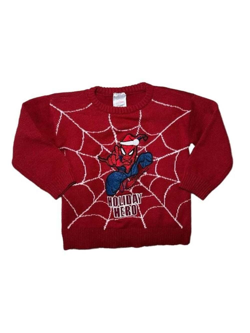 Marvel Spider-Man Holiday Hero Toddler Christmas Sweater Red Size 3T